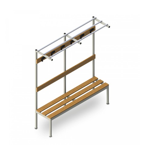 Garderobenbank 150x39x184 cm mit Hakenaufhängung Upper M Aktion