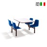 Monobloc Tisch 4 Stühle Kantine Firma Büro Schule Four