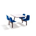 Monobloc Tisch 4 Stühle Kantine Firma Büro Schule Four