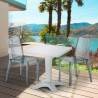 Weiß Quadratisch Tisch und 2 Stühle Farbiges Polypropylen-Innenmastenset Grand Soleil Dune Terrace Angebot