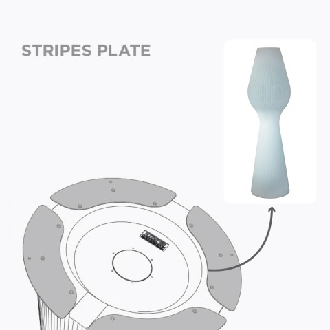 Set mit 4 Stabilisierungsplatten für Stehlampe Stripes