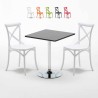 Schwarz Quadratisch Tisch und 2 Stühle Farbiges Polypropylen-Innenmastenset Vintage Mojito Angebot