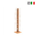 Vertikales Bücherregal aus Holz, 10 Regalböden, h150cm, Zia Veronica MH Sales
