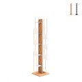 Vertikales Bücherregal aus Holz, 10 Regalböden, h150cm, Zia Veronica MH Aktion
