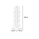 Vertikales Bücherregal aus Holz, 10 Regalböden, h150cm, Zia Veronica MH 
