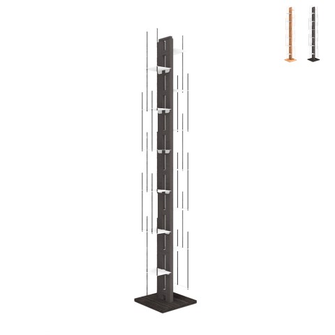 Vertikales Holzregal mit 13 Böden, Höhe 195 cm Zia Veronica H Aktion