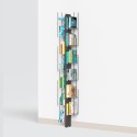 Vertikales wandmontiertes Bücherregal h195cm aus Holz 13 Fächer Zia Veronica WH Eigenschaften