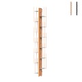 Vertikales wandmontiertes Bücherregal h195cm aus Holz 13 Fächer Zia Veronica WH Aktion