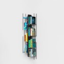 Vertikales hängendes Bücherregal aus Holz h105cm 7 Fächer Zia Veronica SF Auswahl