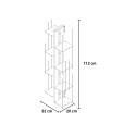Vertikales Hängeregal aus Holz h105cm 7 Fächer Zia Veronica SF Kosten