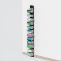 Vertikales wandmontiertes Bücherregal aus Holz h195cm 13 Fachböden Zia Ortensia WH Auswahl