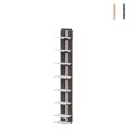 Schwebendes Bücherregal aus Holz h105cm 7 Regalböden vertikal Zia Ortensia SF Aktion