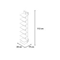 Schwebendes Bücherregal aus Holz h105cm 7 Regalböden vertikal Zia Ortensia SF Kosten