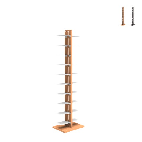 Vertikale Säule Bücherregal h150cm doppelseitig 20 Fachböden Zia Bice MH Aktion