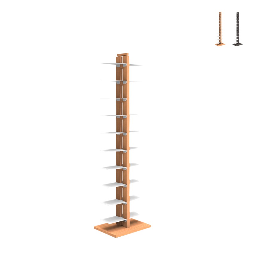 Vertikale Regalwand h150cm beidseitig 20 Regalböden Zia Bice MH Aktion