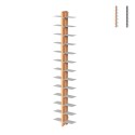 Zweiseitiges Wandregal h195cm aus Holz mit 26 Regalböden Zia Bice WH Aktion