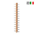 Zweiseitiges Wandregal h195cm aus Holz mit 26 Regalböden Zia Bice WH Rabatte