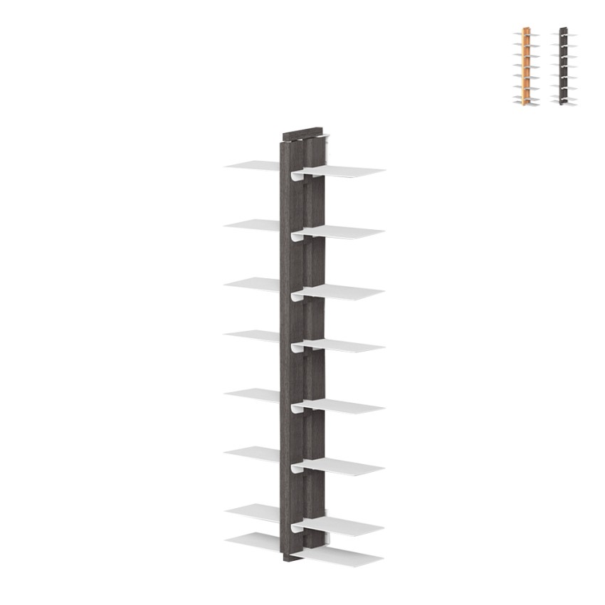 Zweifachseitiges Hängeregal aus Holz h105cm 14 Regalböden Zia Bice SF Aktion