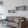 2er-Set Wandregal rechteckige Würfel, modernes Regal Bislungo 