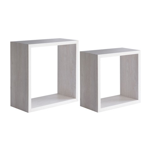 Set aus 2 Wandregal-Würfeln, modernes Design Q-Bis Aktion
