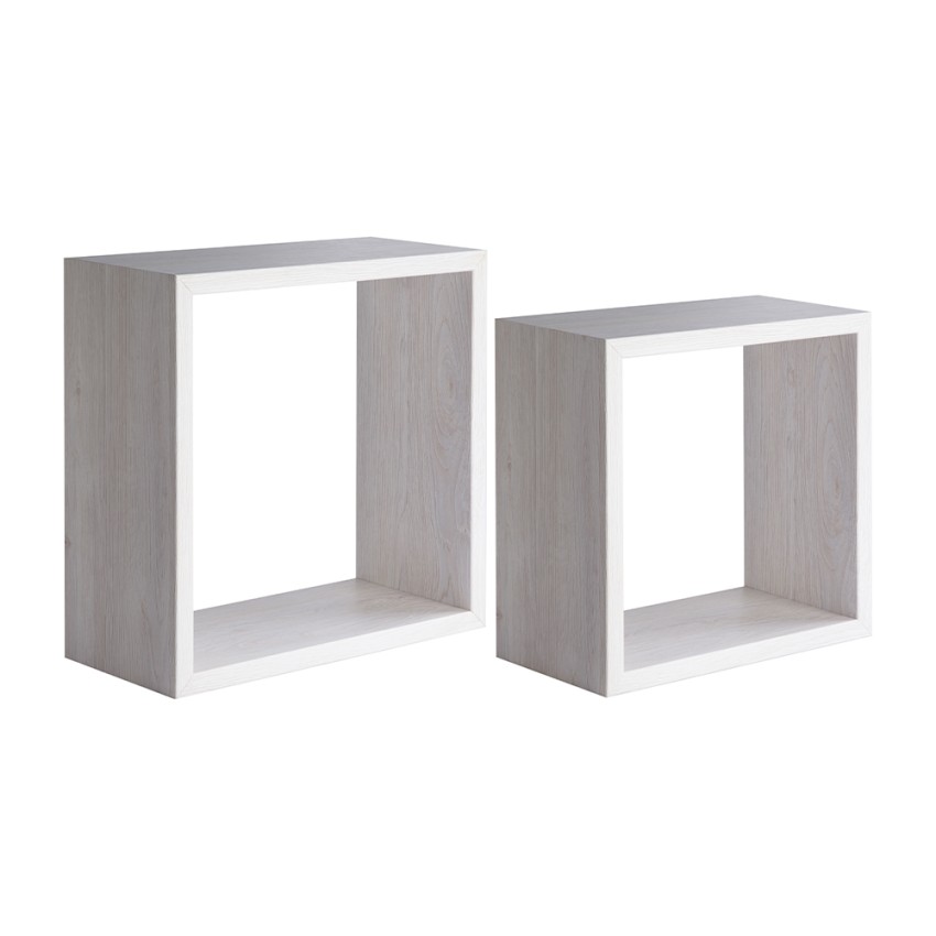 Set aus 2 Wandregal-Würfeln, modernes Design Q-Bis Aktion Set aus 2 Wandregal-Würfeln, modernes Design Q-Bis Aktion