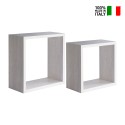 Set aus 2 Wandregal-Würfeln, modernes Design Q-Bis Katalog