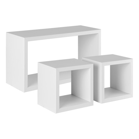 Set aus 3 Wandregale Würfel rechteckig modernes Regal Tribù Aktion
