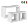 Set aus 3 Wandregale Würfel rechteckig modernes Regal Tribù Rabatte
