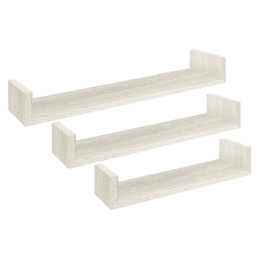 Set mit 3 Wandregalen für das Wohnzimmer, modernes Regal Calamita Maxi Aktion