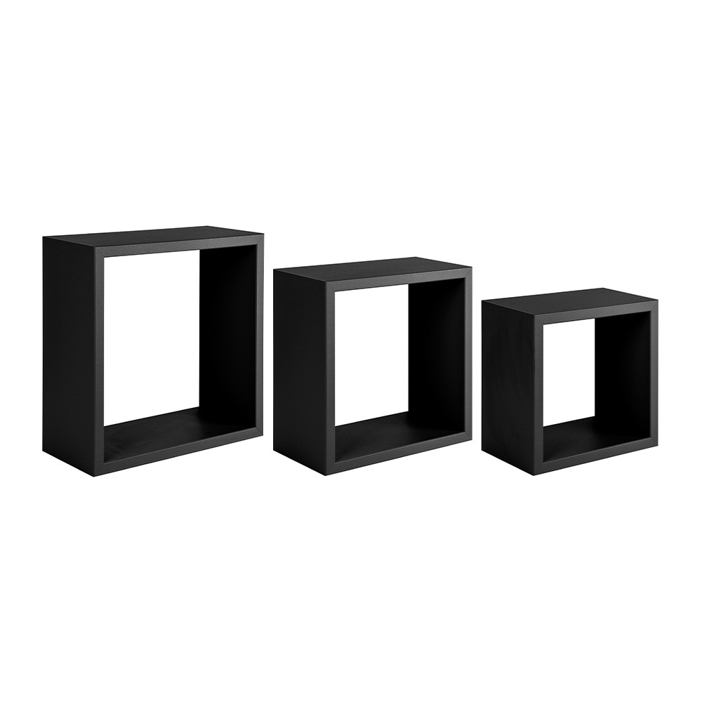 Set aus 3 modernen Wandregalen cube Incubo Slim
