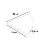 Wand-Regal Saturno aus massivem Holz, Eckregal zur Wandmontage Rabatte