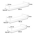 Set aus 3 Wandregalen im modernen Design Calamita 