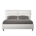 Doppelbett 160x190 cm mit Bettkasten, gepolstertes Kopfteil mit Kissen Nandy Sales