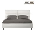 Doppelbett 160x190 cm mit Bettkasten, gepolstertes Kopfteil mit Kissen Nandy Aktion