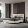 Doppelbett 160x190 cm mit Bettkasten, gepolstertes Kopfteil mit Kissen Nandy Verkauf
