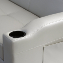 2-Sitzer-Kunstleder-Schlafsofa Ambra pronto letto Lagerbestand