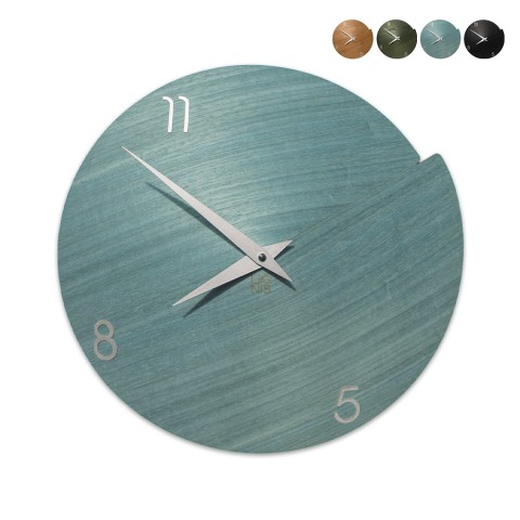 Magnetische Wanduhr aus Holz im runden Design Vulcano Numbers