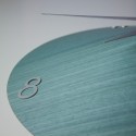 Magnetische Wanduhr aus Holz im runden Design Vulcano Numbers