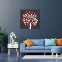 Hand eingelegtes Holzbild 75x75cm Tree of Hearts Sales