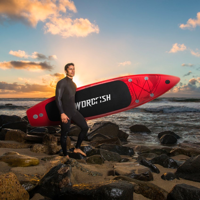  Red Shark Junior: Aufblasbares Board SUP Stand Up Paddle für Kinder 8'6 
