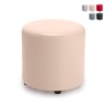 Moderner zylindrischer Fußhocker Kunstleder Ø 40cm für Wohnzimmer oder Wartezimmer Aktion