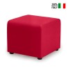 Quadratischer Pouf 46x46cm Wohnzimmer Wartebereich modern Kunstleder Angebot