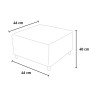 Quadratischer Pouf 46x46cm Wohnzimmer Wartebereich modern Kunstleder 