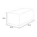 Rechteckiger Hocker Fußstütze 46x92cm modern Wohnzimmer Wartezimmer 