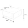 Großer quadratischer Pouf 75x75cm modernes Design für Wohnzimmer und Wartezimmer 