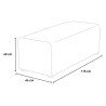 Großer rechteckiger Fußhocker 46x115 cm Wohnzimmer Warteraum 
