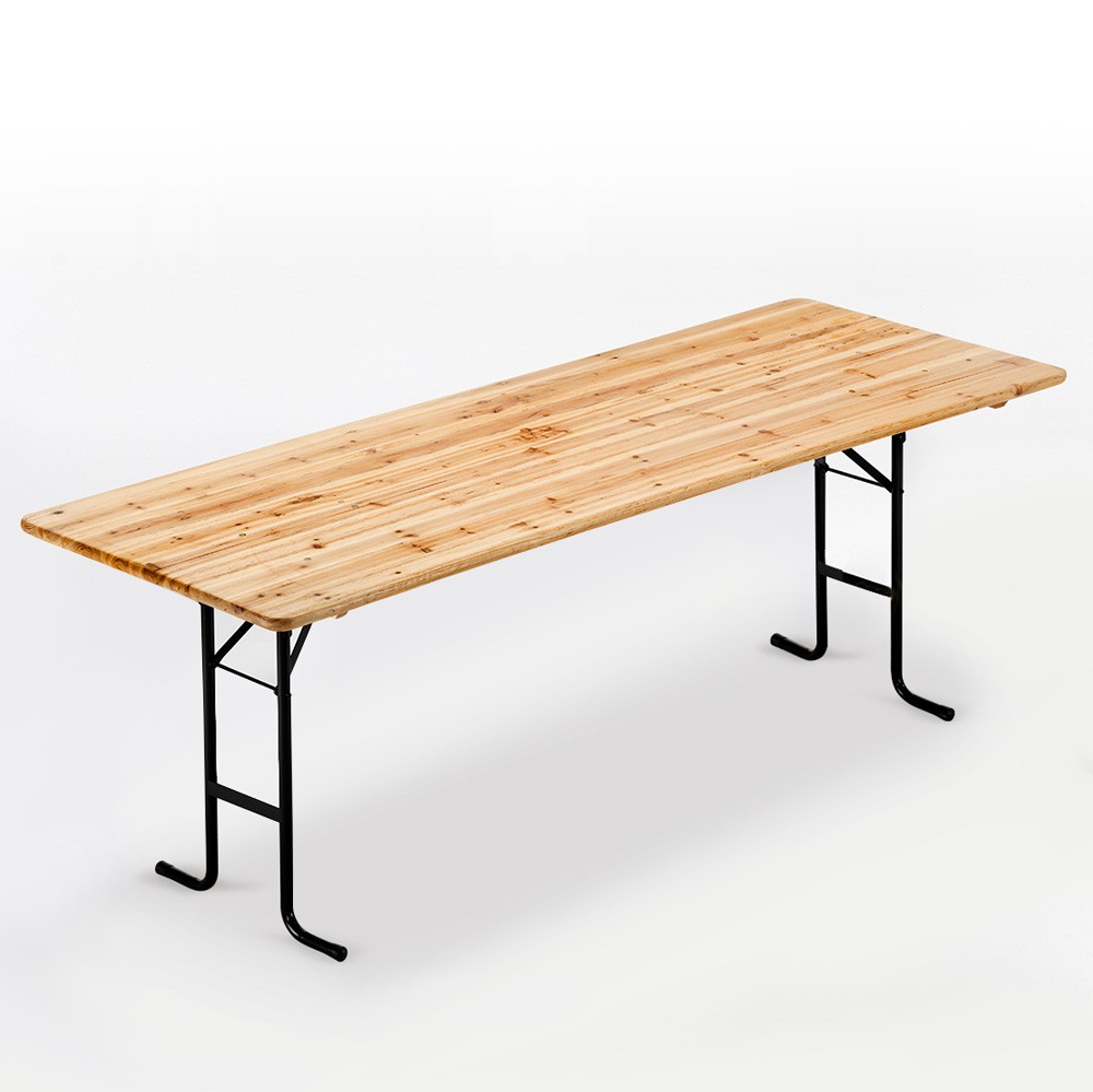 Holztisch für Biergarten Gartenfeier 220x80