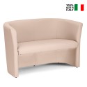Design Zweisitzer-Wartezimmer-Sofa aus Kunstleder für Büro und Wohnzimmer Tabby Angebot