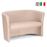 Design Zweisitzer-Wartezimmer-Sofa aus Kunstleder für Büro und Wohnzimmer Tabby Angebot