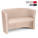 Design Zweisitzer-Wartezimmer-Sofa aus Kunstleder für Büro und Wohnzimmer Tabby Aktion